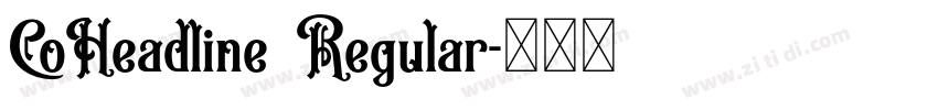 CoHeadline Regular字体转换